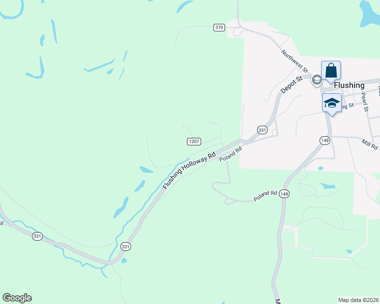 map of restaurants, bars, coffee shops, grocery stores, and more near 72320 Flushing Holloway Road in Flushing