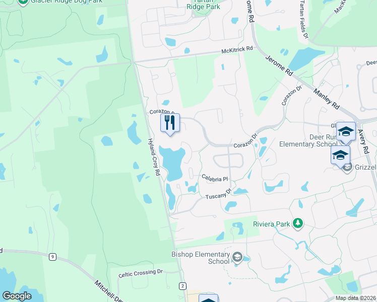 map of restaurants, bars, coffee shops, grocery stores, and more near 8964 Terrazza South Court in Dublin