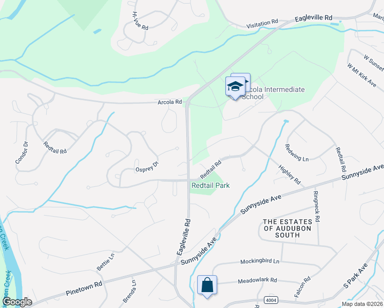 map of restaurants, bars, coffee shops, grocery stores, and more near 17G-41 Eagleville Road in Norristown