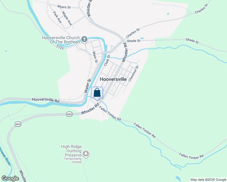 map of restaurants, bars, coffee shops, grocery stores, and more near 927 Barn Street in Hooversville