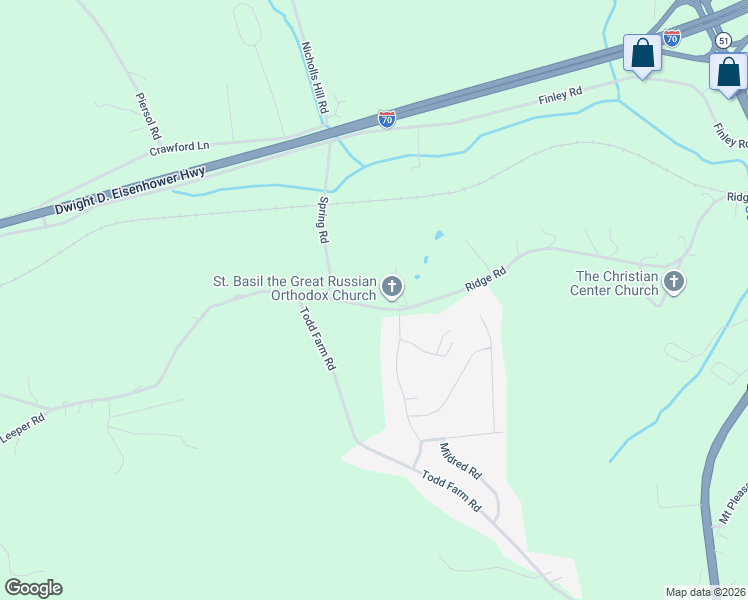 map of restaurants, bars, coffee shops, grocery stores, and more near 1443 Ridge Road in Belle Vernon