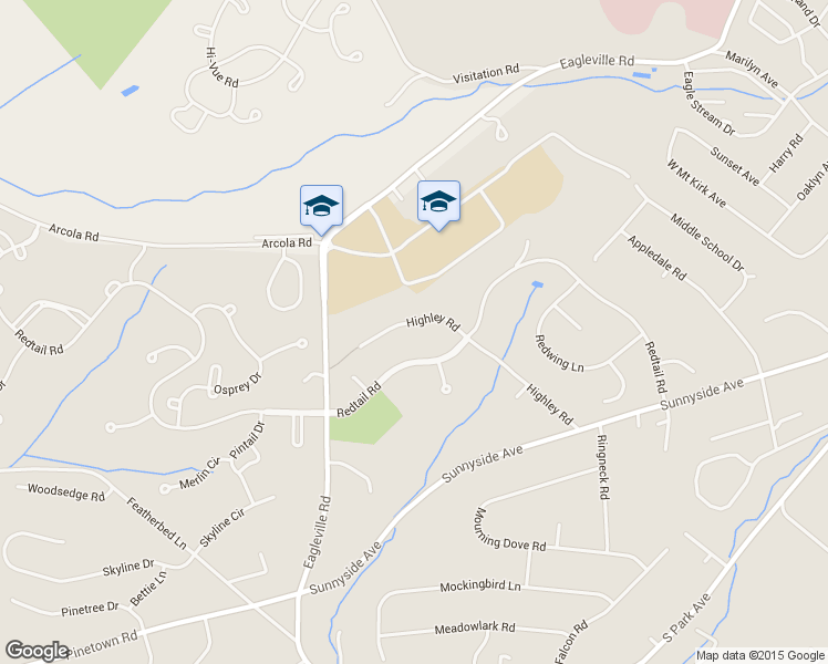 map of restaurants, bars, coffee shops, grocery stores, and more near 3084 Highley Road in Eagleville