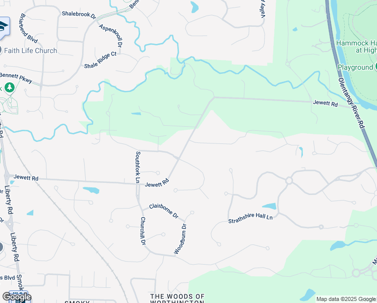 map of restaurants, bars, coffee shops, grocery stores, and more near 2211 Jewett Road in Powell