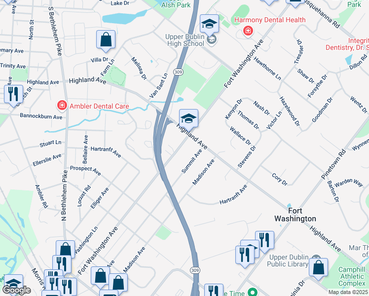 map of restaurants, bars, coffee shops, grocery stores, and more near 523 Fort Washington Avenue in Fort Washington