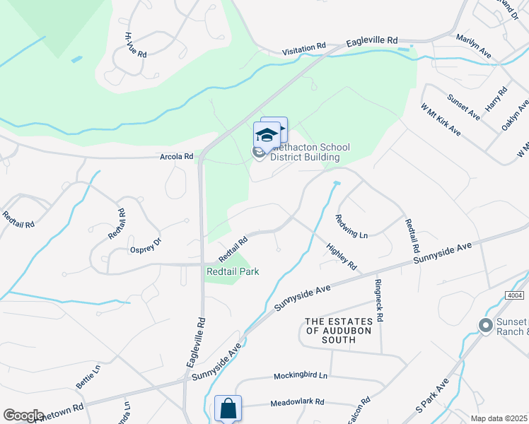 map of restaurants, bars, coffee shops, grocery stores, and more near 3082 Highley Road in Eagleville