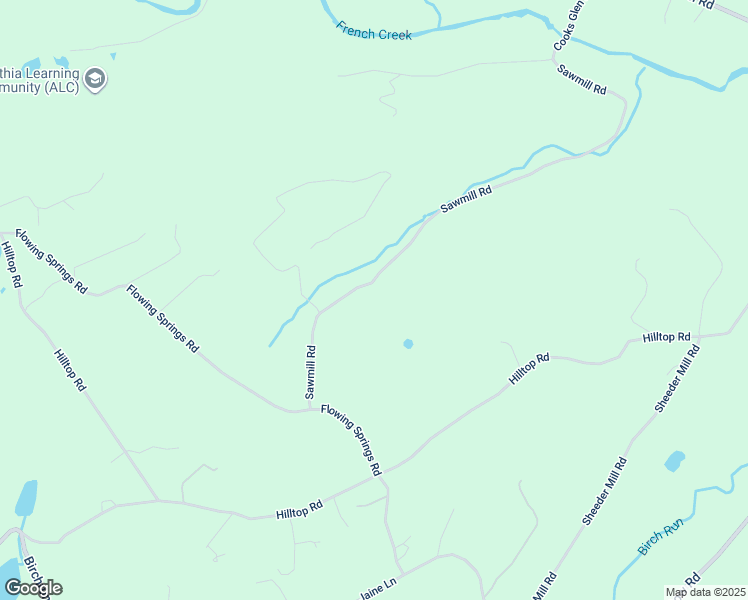 map of restaurants, bars, coffee shops, grocery stores, and more near 1672 Sawmill Road in Spring City