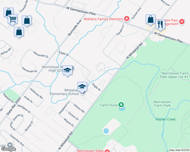 map of restaurants, bars, coffee shops, grocery stores, and more near 420 Sweet Bay Lane in Eagleville
