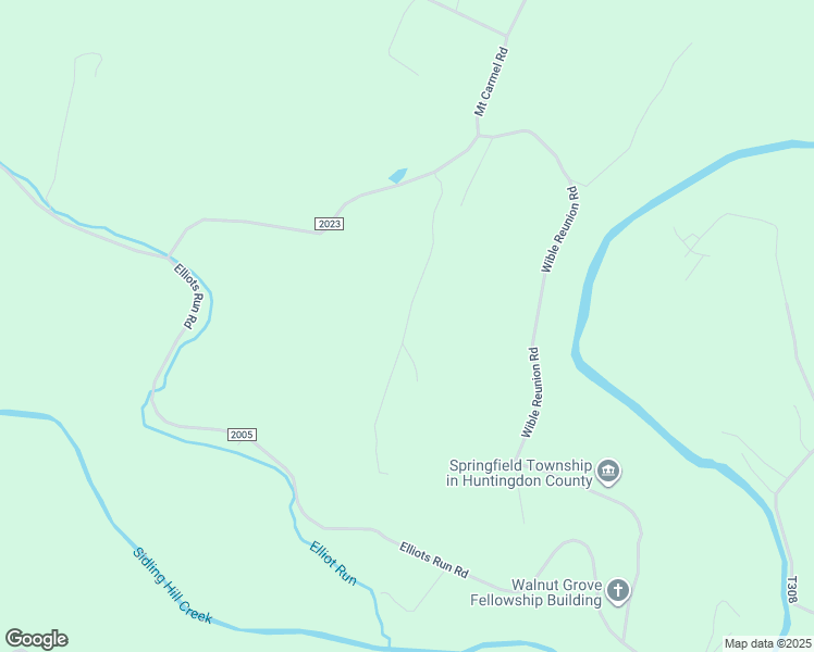 map of restaurants, bars, coffee shops, grocery stores, and more near Pine Ridge Drive in Huntingdon County