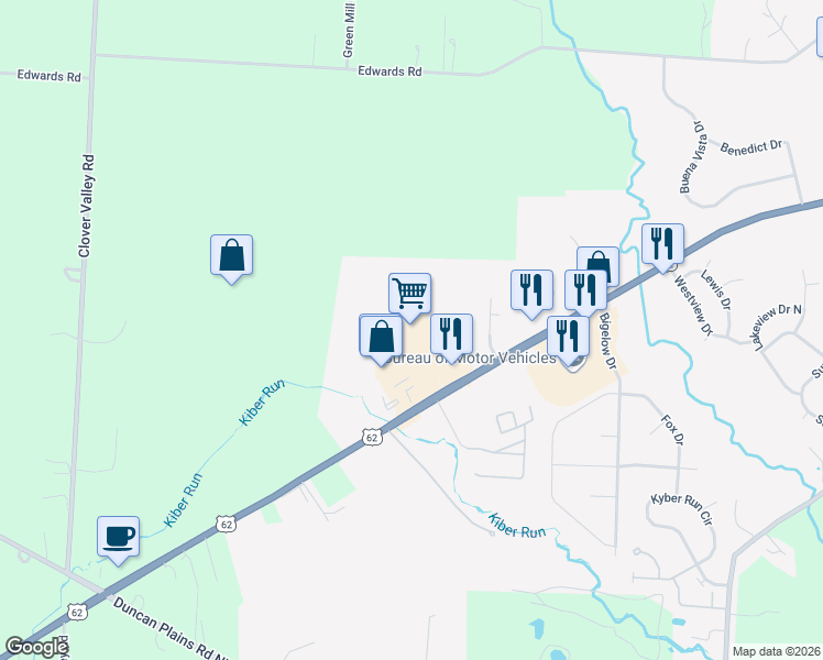 map of restaurants, bars, coffee shops, grocery stores, and more near 800 West Coshocton Street in Johnstown