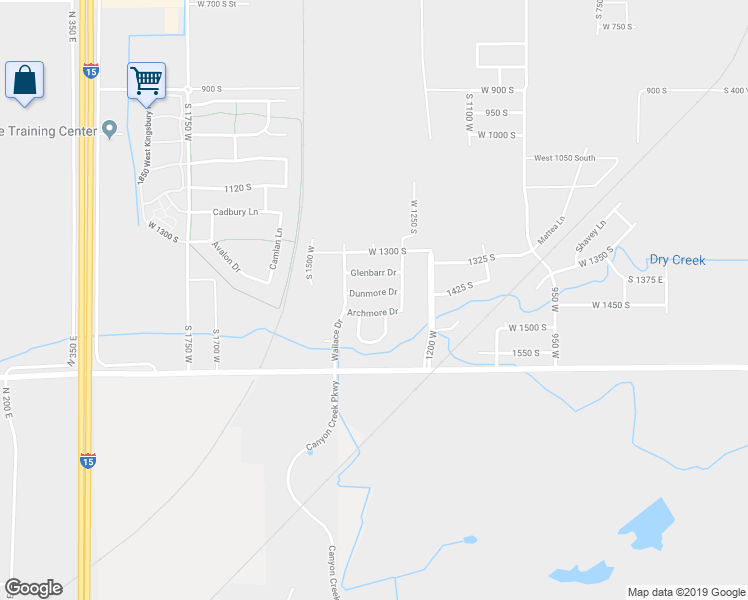 map of restaurants, bars, coffee shops, grocery stores, and more near 1348 Dunmore Drive in Springville