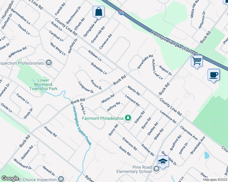 map of restaurants, bars, coffee shops, grocery stores, and more near 537 Alexander Road in Montgomery County