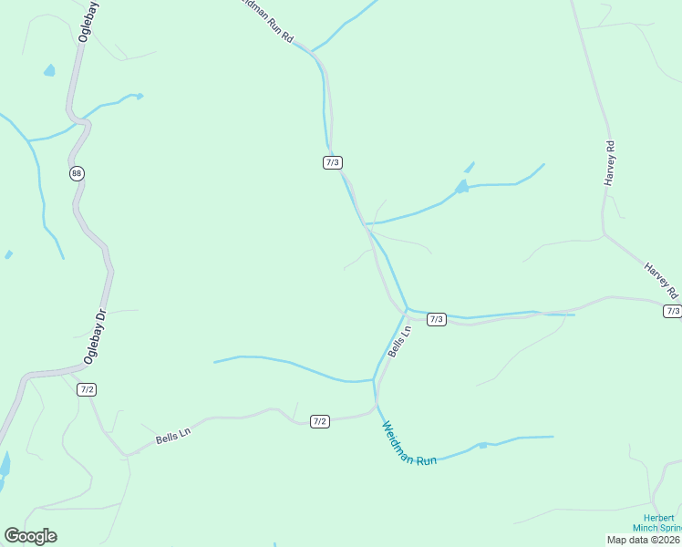 map of restaurants, bars, coffee shops, grocery stores, and more near 945 Weidman Run Road in Wheeling