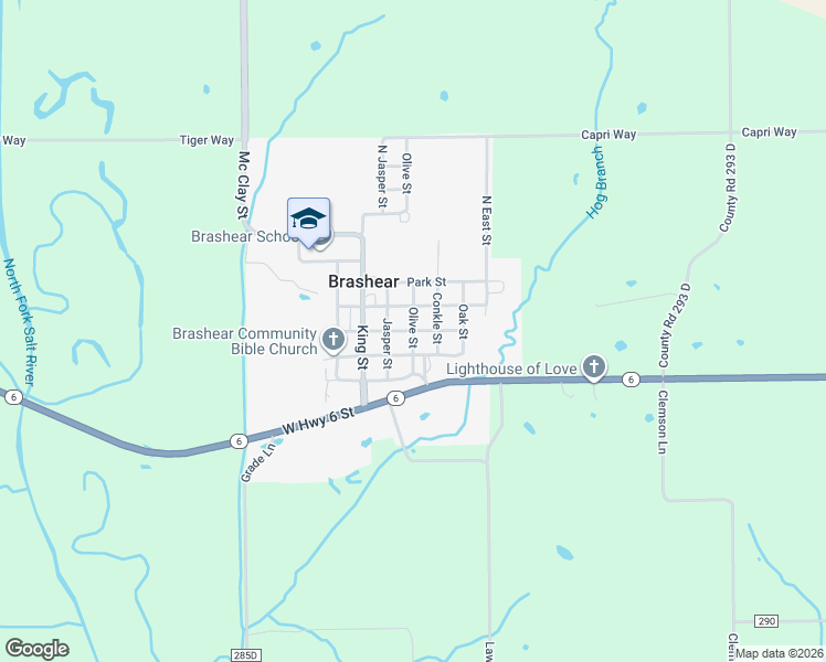 map of restaurants, bars, coffee shops, grocery stores, and more near Adair Street in Brashear