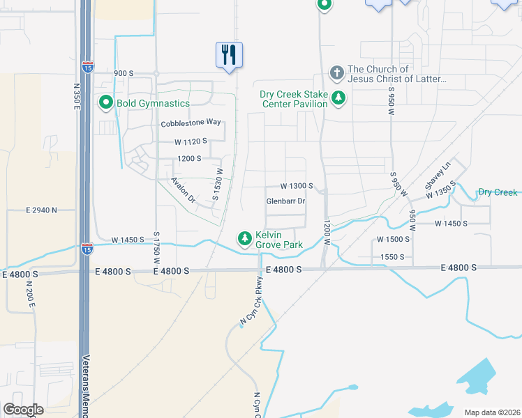 map of restaurants, bars, coffee shops, grocery stores, and more near 1372 Wallace Dr in Springville