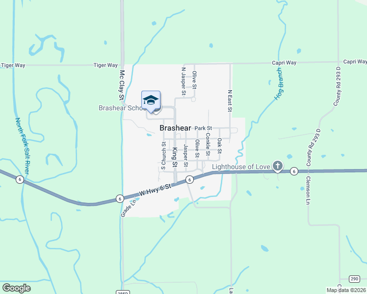 map of restaurants, bars, coffee shops, grocery stores, and more near Adair Street in Brashear