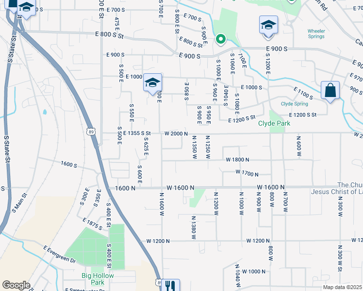map of restaurants, bars, coffee shops, grocery stores, and more near 1538 Apple Orchard Lane in Mapleton