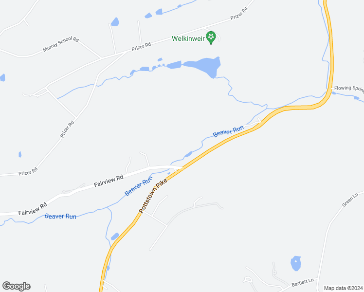 map of restaurants, bars, coffee shops, grocery stores, and more near 2129 Fairview Road in Glenmoore
