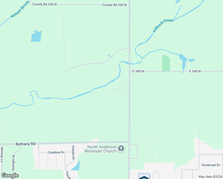 map of restaurants, bars, coffee shops, grocery stores, and more near 2867 North Cord 200 in Anderson