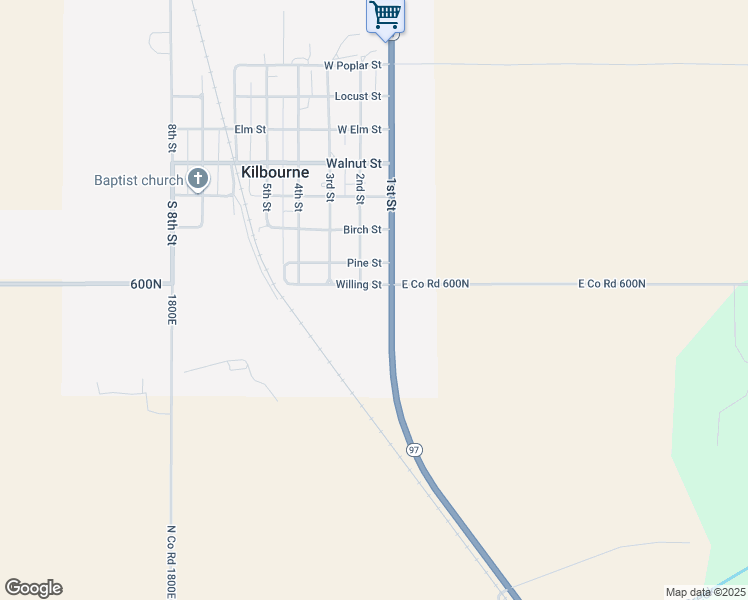 map of restaurants, bars, coffee shops, grocery stores, and more near 103 West Willing in Kilbourne