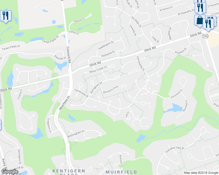 map of restaurants, bars, coffee shops, grocery stores, and more near 5558 Stansbury Drive in Dublin