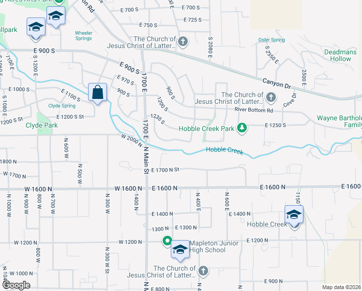map of restaurants, bars, coffee shops, grocery stores, and more near 1846 Town and Country Road in Springville