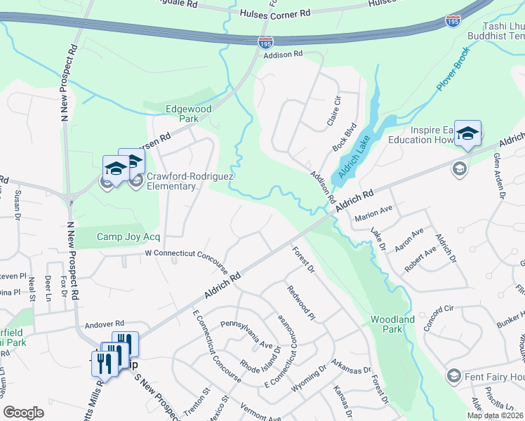 map of restaurants, bars, coffee shops, grocery stores, and more near 43 Dawn Cypress Lane in Jackson Township