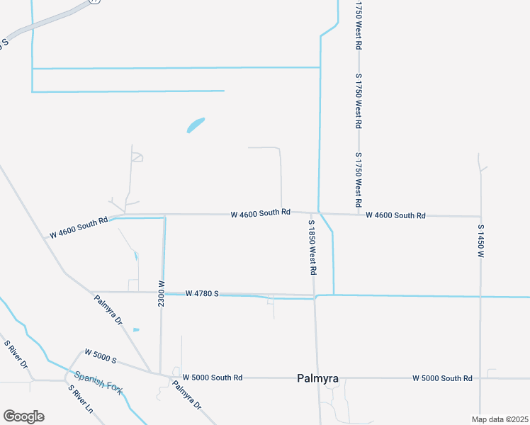 map of restaurants, bars, coffee shops, grocery stores, and more near West 4600 South Road in Palmyra