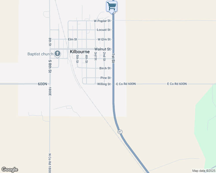 map of restaurants, bars, coffee shops, grocery stores, and more near 103 West Willing in Kilbourne