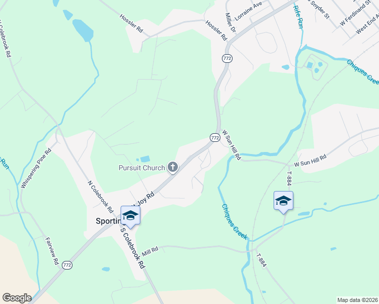 map of restaurants, bars, coffee shops, grocery stores, and more near 984 Mount Joy Road in Manheim