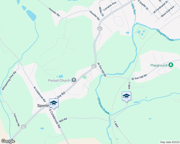 map of restaurants, bars, coffee shops, grocery stores, and more near 4 Crystal Drive in Manheim