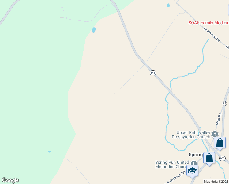 map of restaurants, bars, coffee shops, grocery stores, and more near 17231 Junkin Road in Spring Run