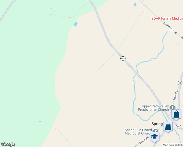 map of restaurants, bars, coffee shops, grocery stores, and more near 17231 Junkin Road in Spring Run