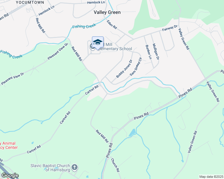 map of restaurants, bars, coffee shops, grocery stores, and more near 390 Cartref Road in Goldsboro