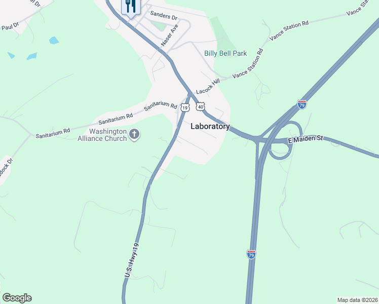 map of restaurants, bars, coffee shops, grocery stores, and more near 22 Guinn Drive in Washington