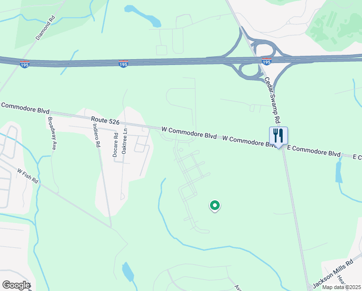 map of restaurants, bars, coffee shops, grocery stores, and more near 421 Summerfield Lane East in Jackson Township
