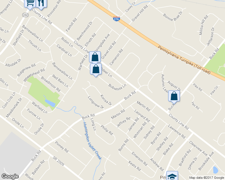 map of restaurants, bars, coffee shops, grocery stores, and more near 638 Bobwhite Lane in Montgomery County