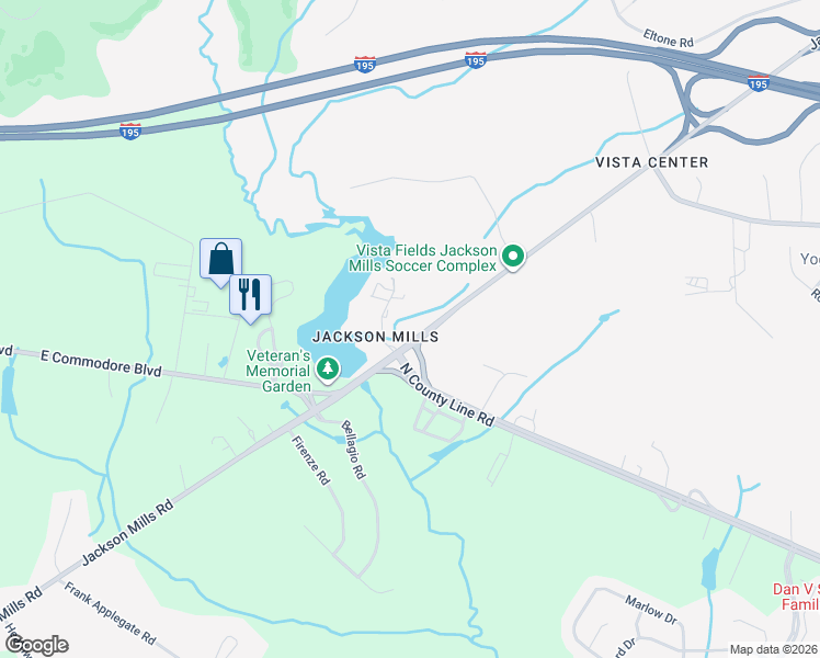 map of restaurants, bars, coffee shops, grocery stores, and more near 290 Jackson Mills Road in Jackson Township
