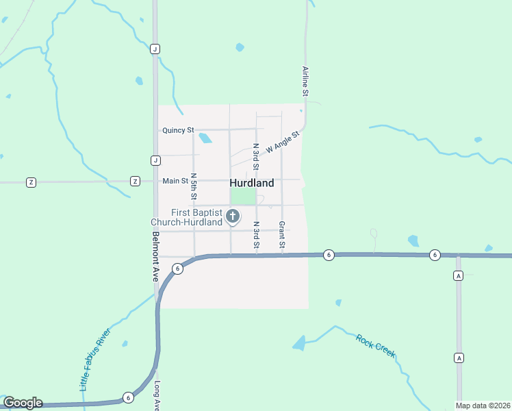 map of restaurants, bars, coffee shops, grocery stores, and more near 301 State Street in Hurdland