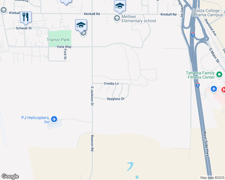 map of restaurants, bars, coffee shops, grocery stores, and more near 655 Nicklaus Ave in Red Bluff