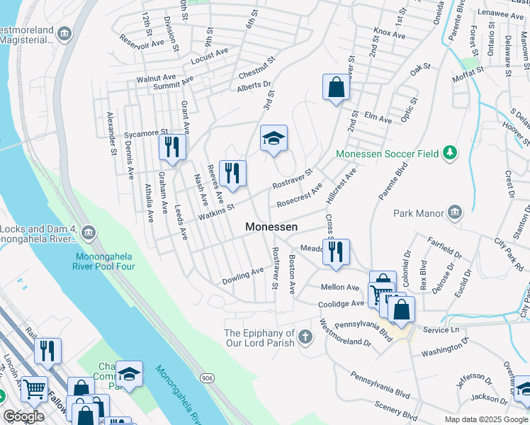 1323 Rostraver Street, Monessen PA Walk Score