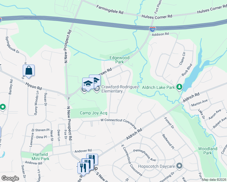 map of restaurants, bars, coffee shops, grocery stores, and more near 24 Birch Drive in Jackson Township