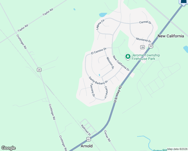 map of restaurants, bars, coffee shops, grocery stores, and more near 11310 Santa Barbara Drive in Plain City