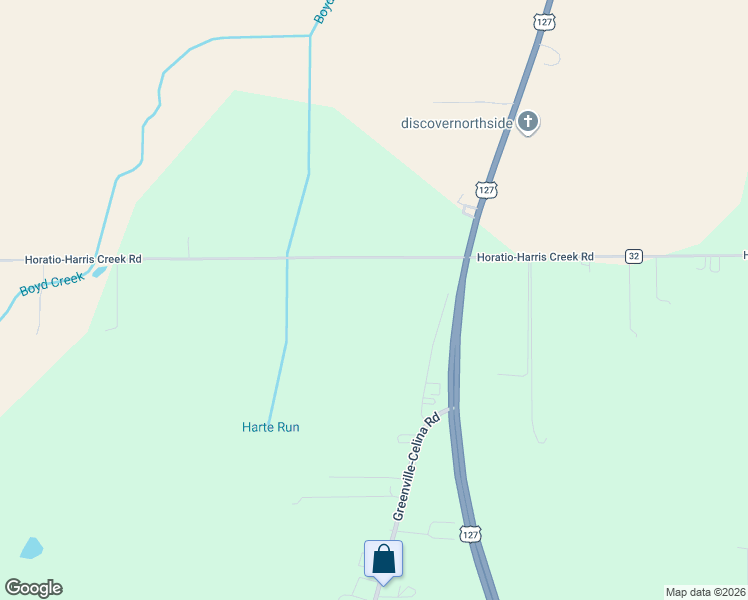 map of restaurants, bars, coffee shops, grocery stores, and more near 7980 Greenville-Celina Road in Greenville