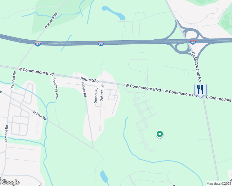 map of restaurants, bars, coffee shops, grocery stores, and more near Marcia Memorial Circle in Jackson