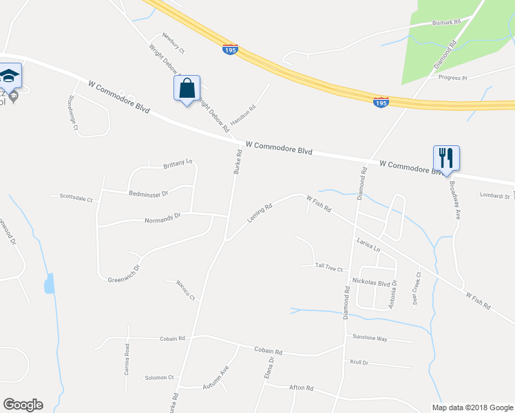 map of restaurants, bars, coffee shops, grocery stores, and more near 474 Leming Road in Jackson
