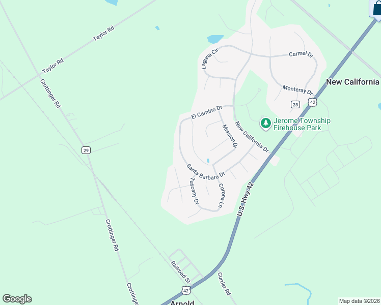 map of restaurants, bars, coffee shops, grocery stores, and more near 11310 Santa Barbara Drive in Plain City