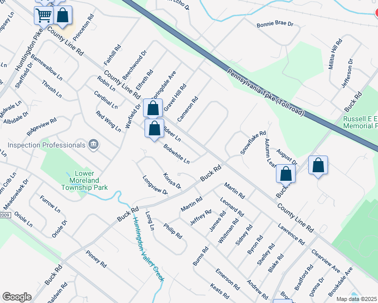 map of restaurants, bars, coffee shops, grocery stores, and more near 636 Killdeer Lane in Montgomery County