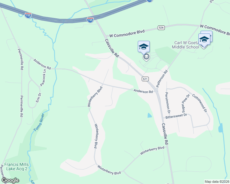map of restaurants, bars, coffee shops, grocery stores, and more near 716 Anderson Road in Jackson Township