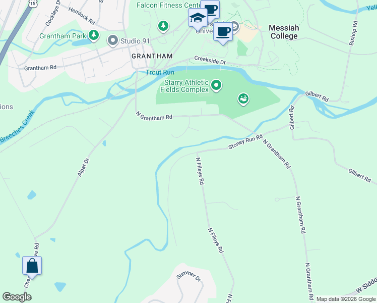 map of restaurants, bars, coffee shops, grocery stores, and more near 532 Stoney Run Road in Dillsburg
