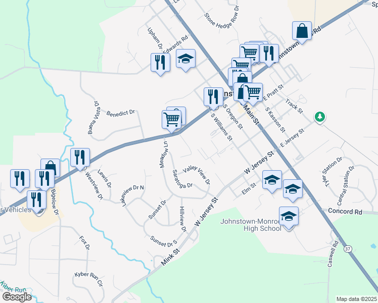 map of restaurants, bars, coffee shops, grocery stores, and more near in 